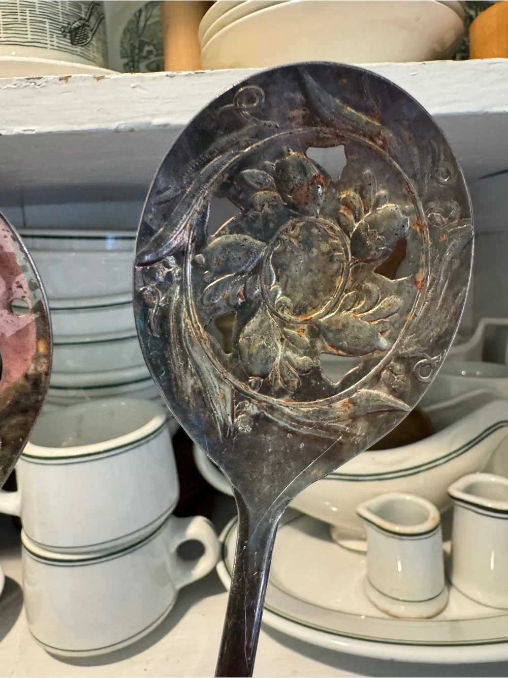 Vintage Silver-Tone Decorative Tomato Spoons - Set of 2